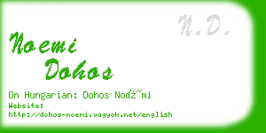 noemi dohos business card